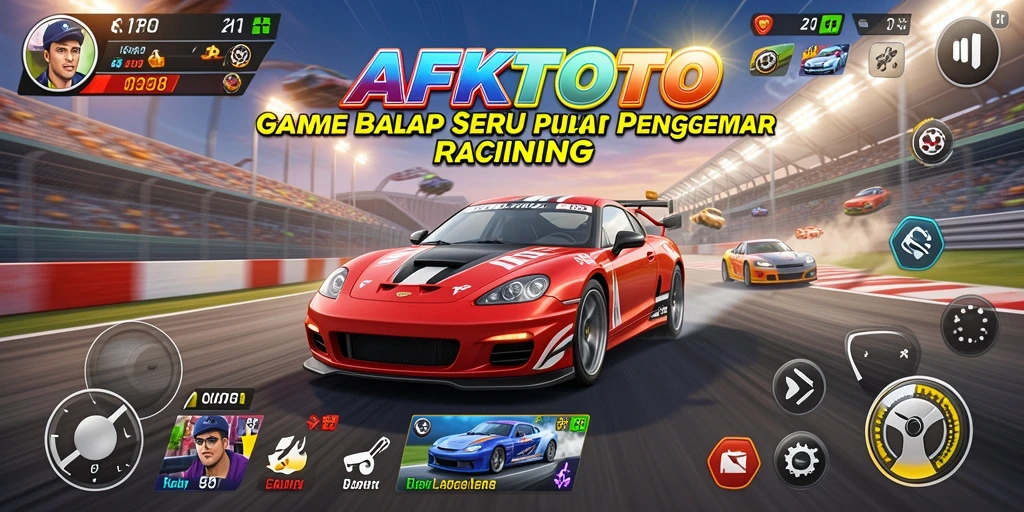 Screenshot AFKTOTO menampilkan aksi balapan yang mendebarkan.