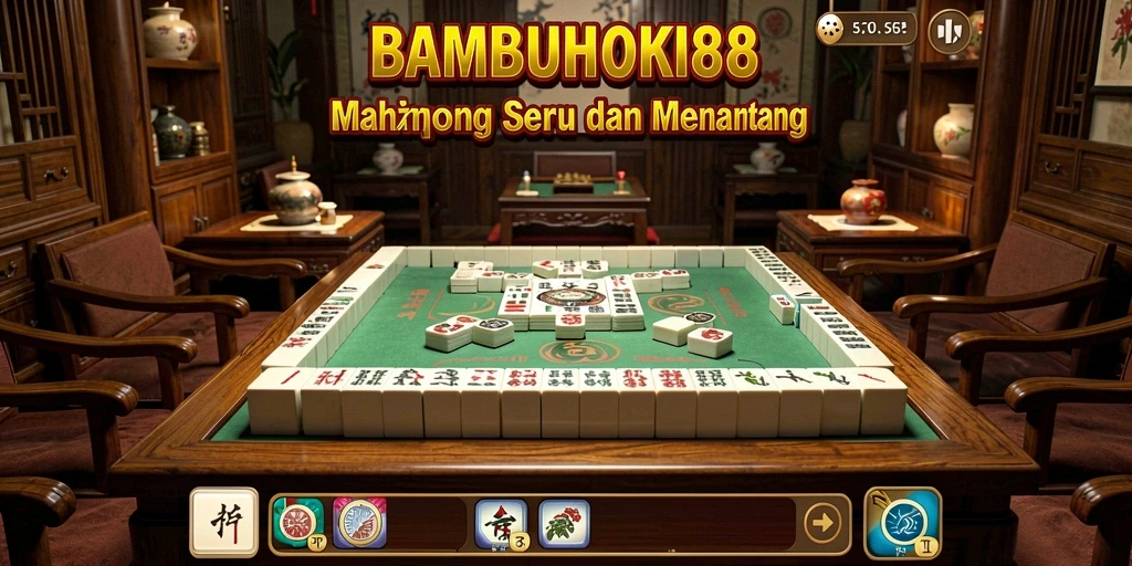 Screenshot utama BAMBUHOKI88 menampilkan gameplay Mahjong yang menarik.