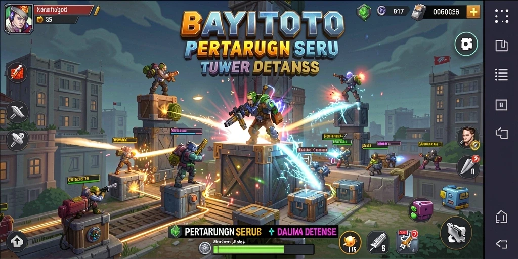 Tangkapan layar menunjukkan aksi seru dalam gameplay Tower Defense BAYITOTO.