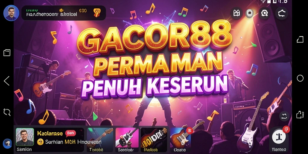Screenshot GACOR88 menampilkan gameplay seru dengan berbagai lagu.
