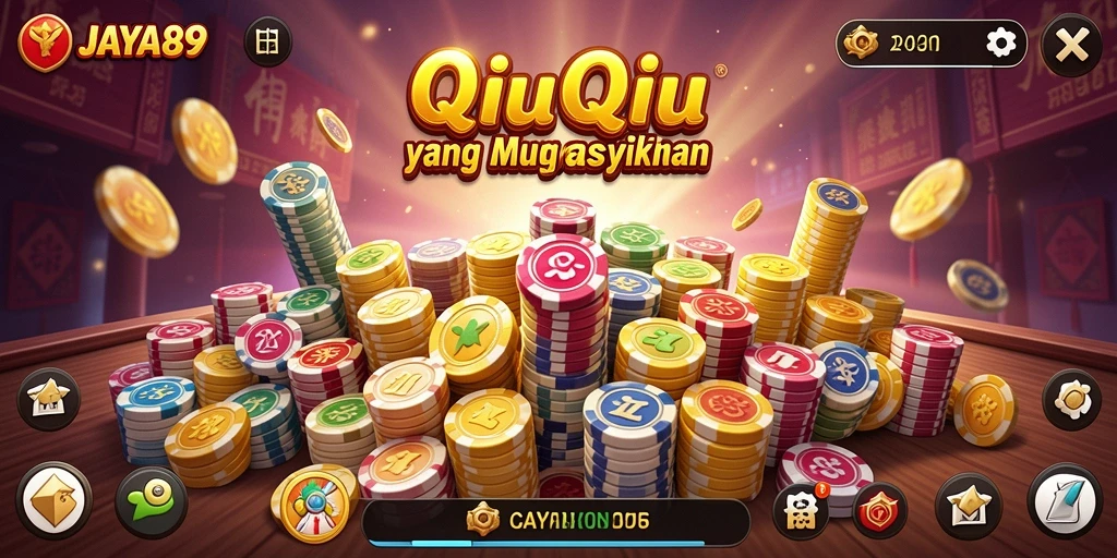 Tampilan gameplay QiuQiu yang menegangkan di JAYA89.