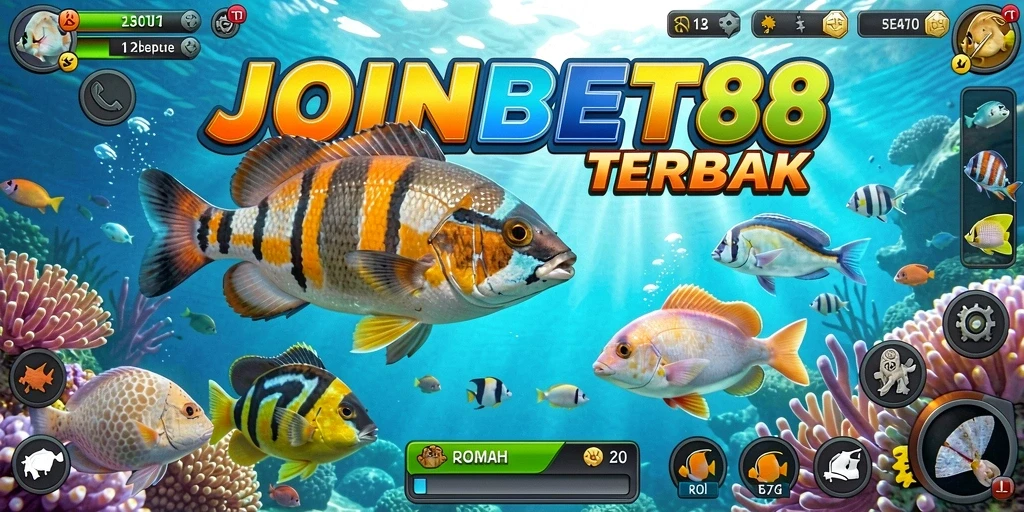 Tampilan gameplay JOINBET88 yang seru dan mendebarkan saat menembak ikan.