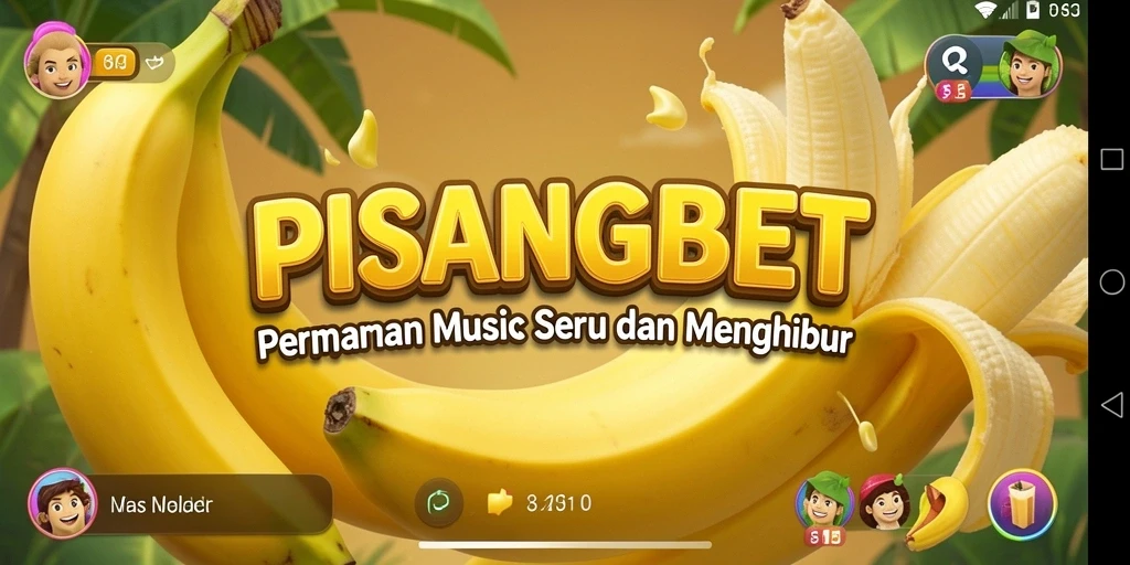 Screenshot utama PISANGBET menampilkan gameplay seru dengan irama musik.