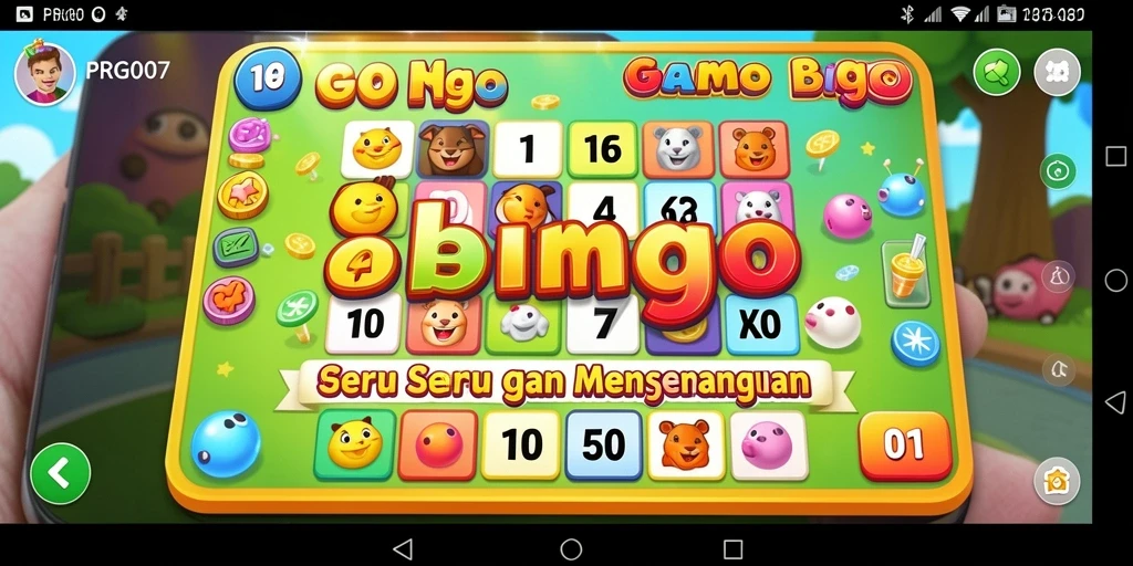 Tampilan gameplay Bingo yang menarik dan interaktif.
