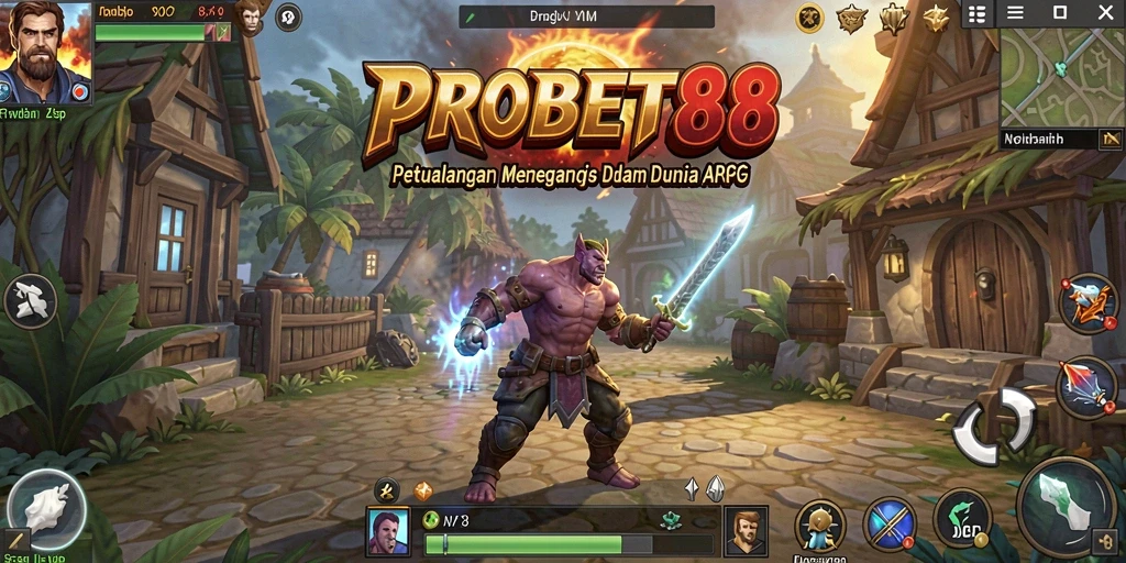 Tangkapan layar menampilkan aksi intens dari gameplay ARPG PROBET88.