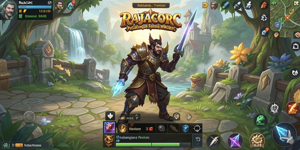 Tampilan gameplay menarik dan aksi seru di RAJACORC.