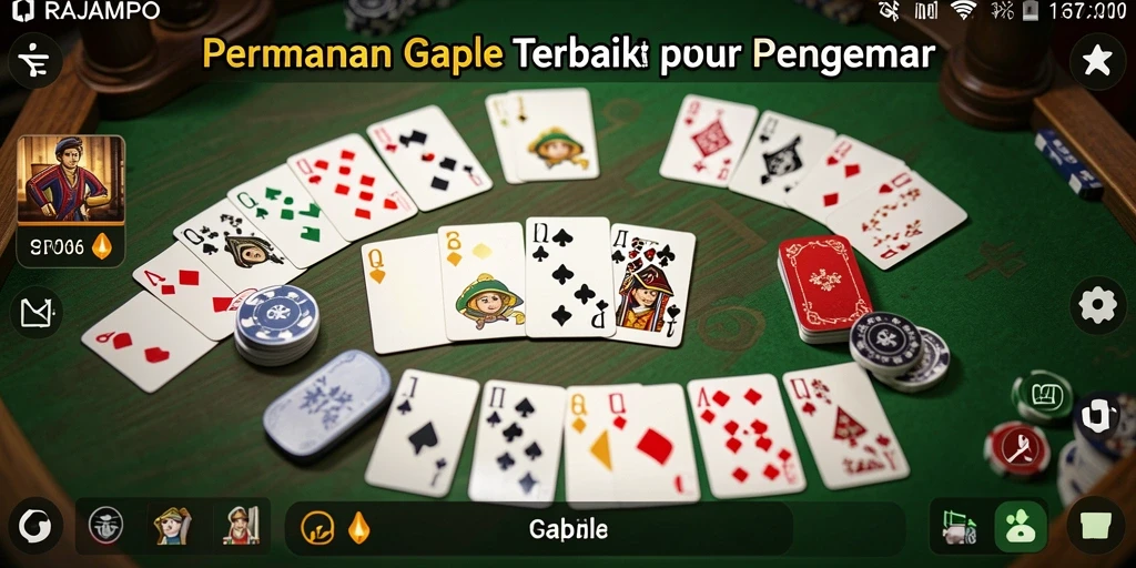 Tampilan menarik gameplay Gaple di RAJAMPO.