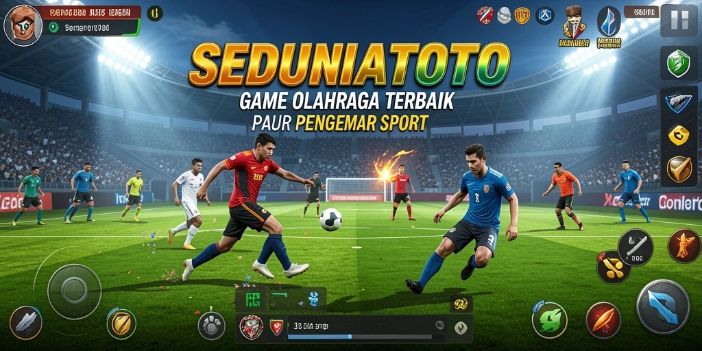 Tampilan gameplay SEDUNIATOTO yang menampilkan aksi seru dalam olahraga.