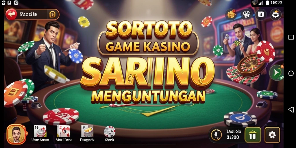Screenshot SORTOTO menampilkan gameplay Kasino yang menarik dan seru.