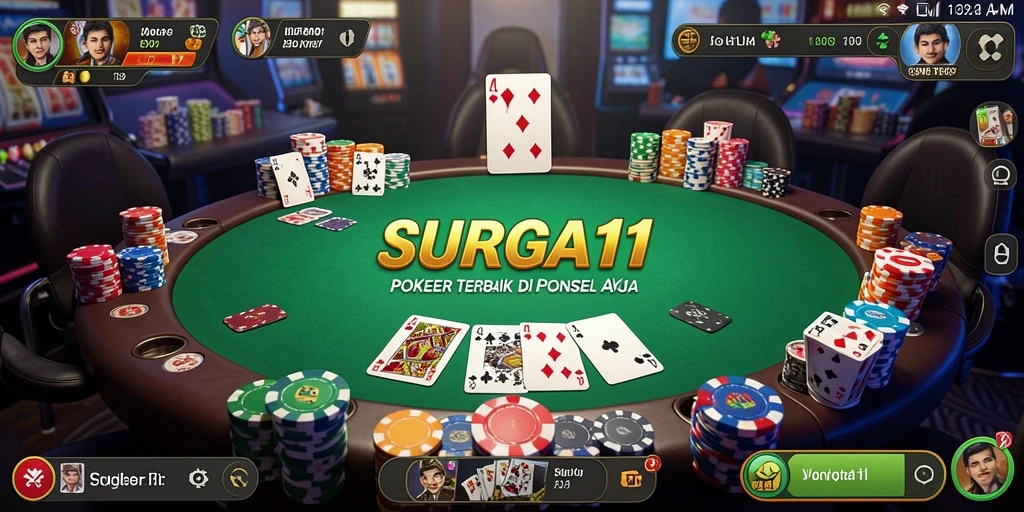 Tampilan seru gameplay Poker di SURGA11 yang menarik.