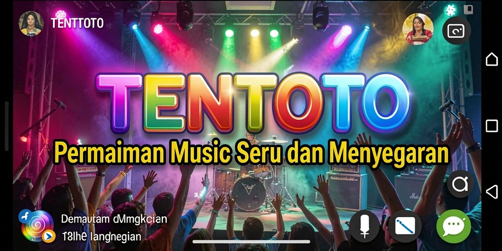 Screenshot gameplay TENTOTO menampilkan aksi seru dalam bermain musik.