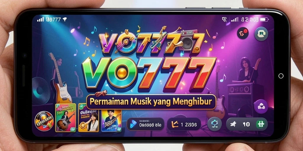 Screenshot gameplay VO777 yang menampilkan keseruan bermain musik.