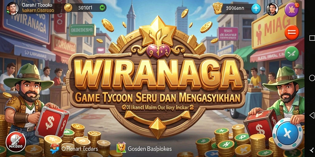Screenshot WIRANAGA menampilkan suasana permainan Tycoon yang seru.